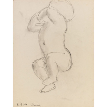 Enfant garçon nu couché