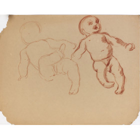 Bébés nus couchés