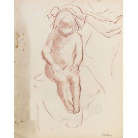 enfant assis se faisant sécher les cheveux 471