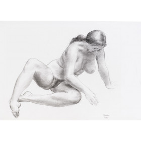 Femme nue assise