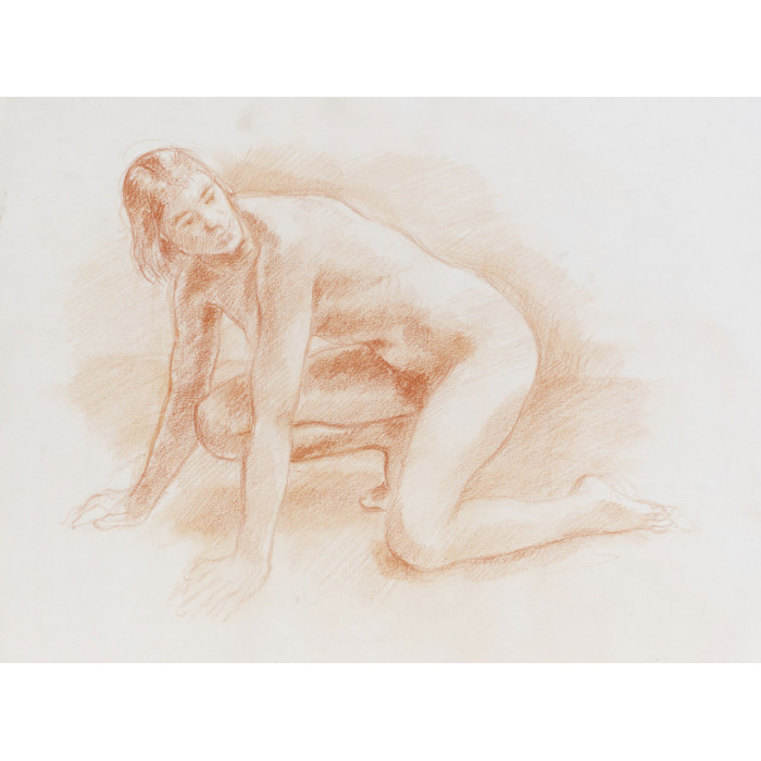 Femme nue agenouillée