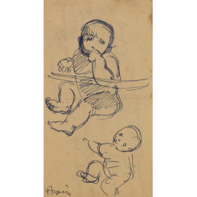 Deux esquisses enfants