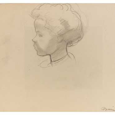 Portrait d'enfant de profil