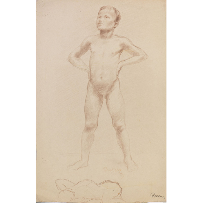 Enfant garçon nu de face