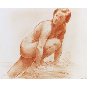 Femme nue sortant de l'eau