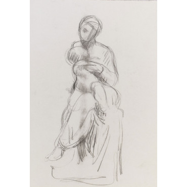 Copie d'après la vierge à l'enfant de MICHEL-ANGE