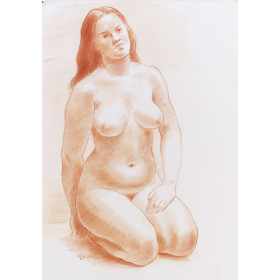 Femme nue agenouillée