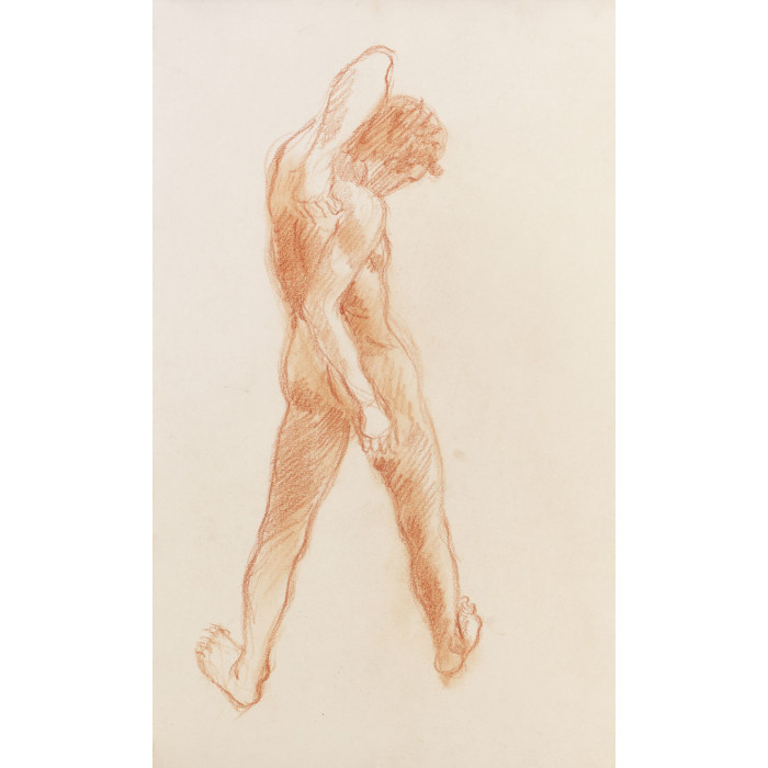 homme nu de dos se grattant