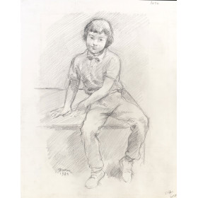 Portrait d'enfant assis