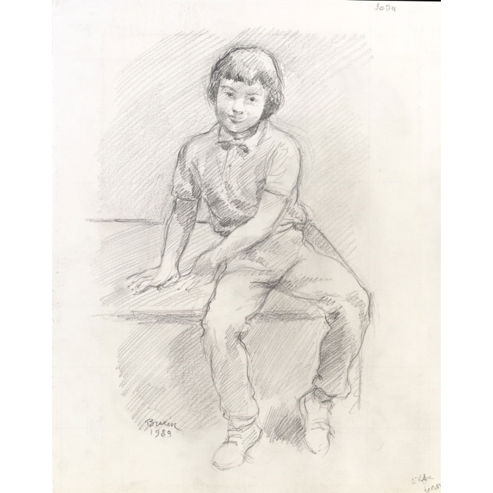 Portrait d'enfant assis