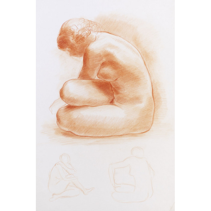 Femme nue assise