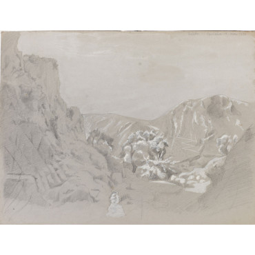 Paysage : Fontaine Castalie Delphe (Grèce)