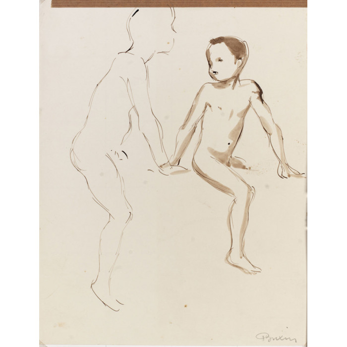 Sarcophage : Verts pâturages : garçon à califourchon