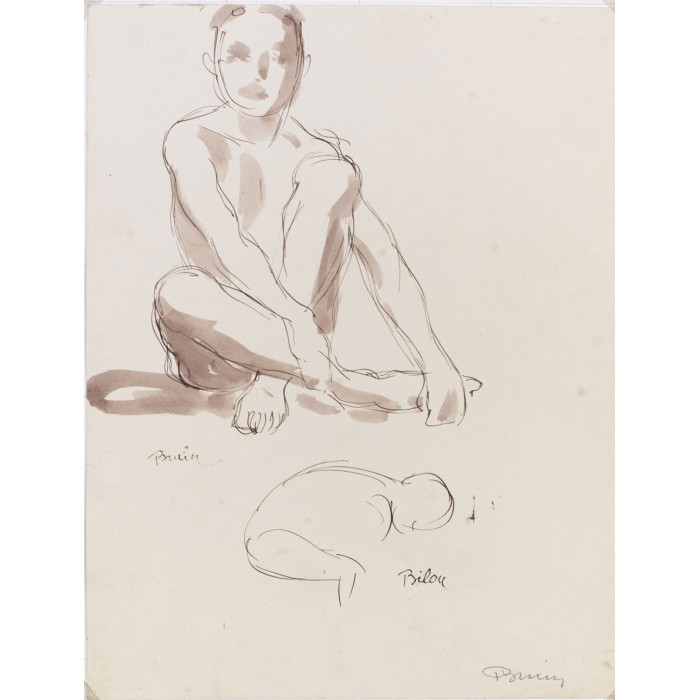 Enfant garçon de face assis