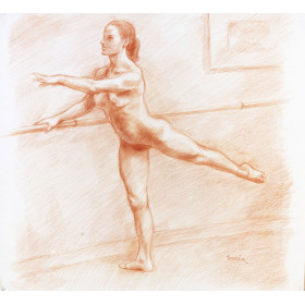 Femme nu de face danse