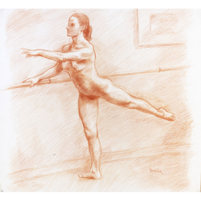 Femme nu de face danse