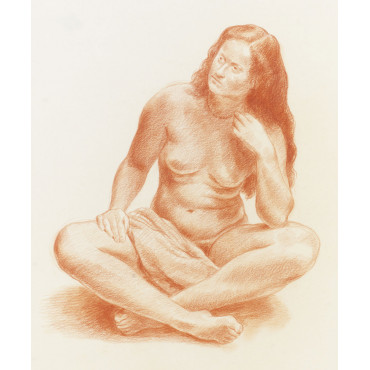 Femme drapé de face