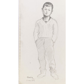 Portrait d'enfant habillé en pied