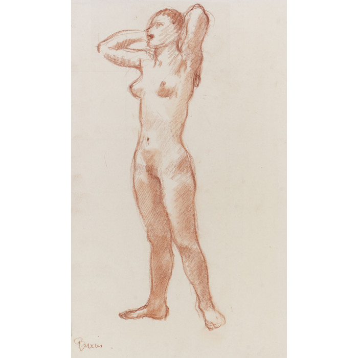 Femme nu debout de face