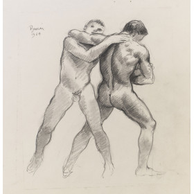 Sarcophage : Vallée de l'ombre de la mort : étude de deux hommes luttant