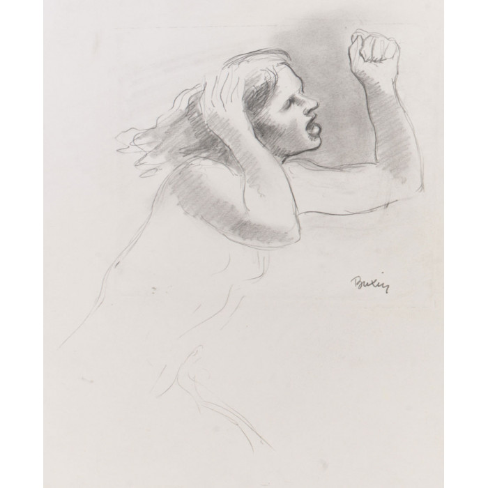 Sarcophage : Vallée de l'ombre de la mort : femme tenant ses cheveux