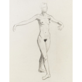 Femme dansant nue de face