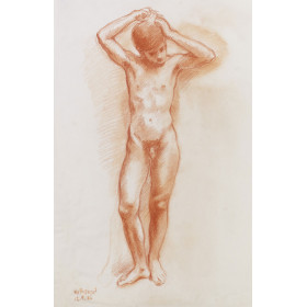 Jeune homme se coiffant