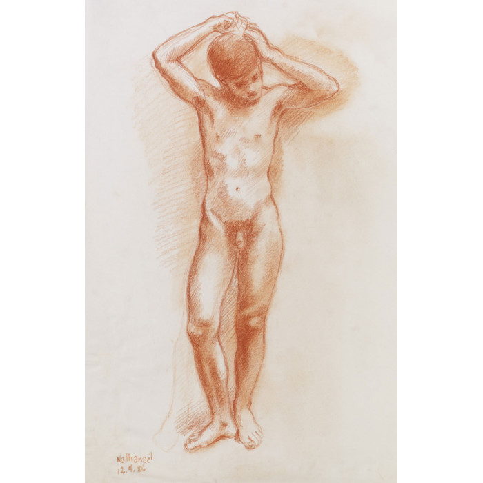 Jeune homme se coiffant