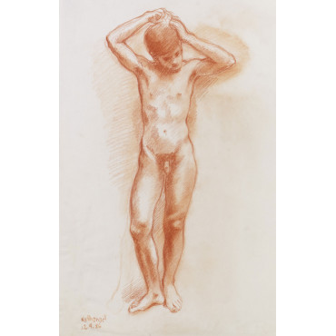 Jeune homme se coiffant