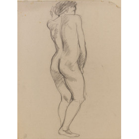 Femme nue debout de dos