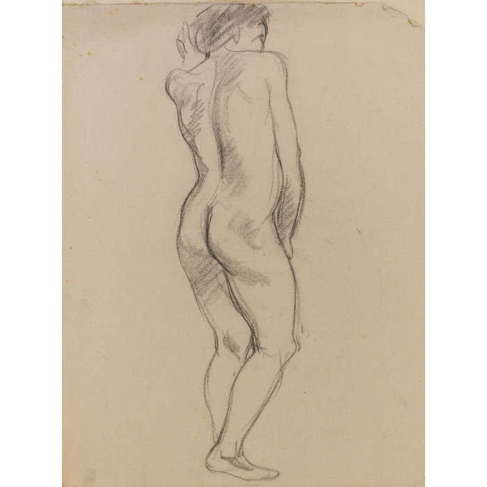 Femme nue debout de dos