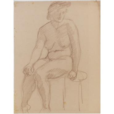 Femme assise de face