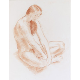 Femme assise en tailleur