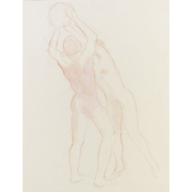 Couple jouant au ballon