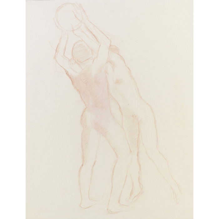 Couple jouant au ballon