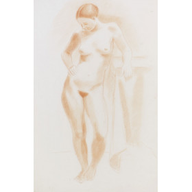 femme nu debout de face