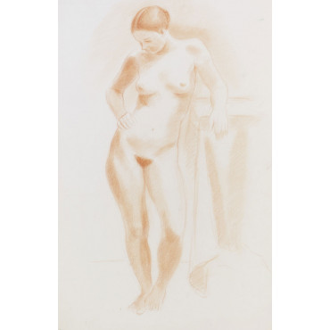 femme nu debout de face