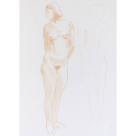 Femme debout de face et de dos