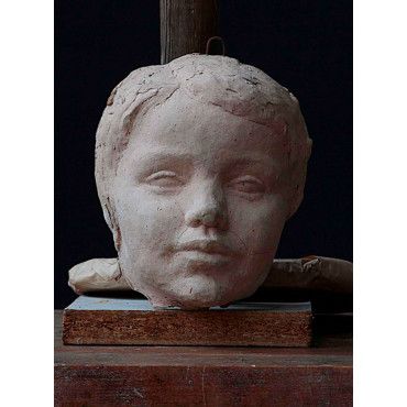 Masque en terre cuite du buste de Véronique