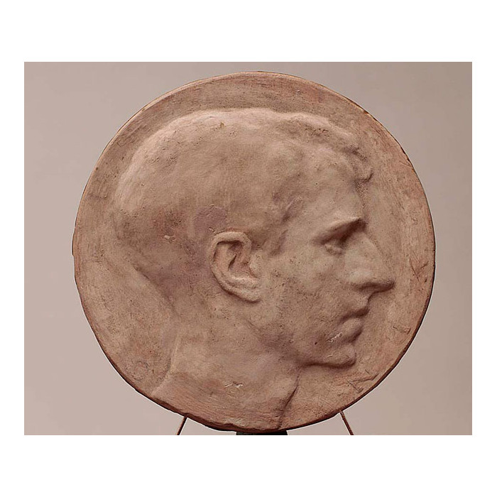 Médaille autoportrait 18 ans : plâtre