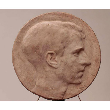 Médaille autoportrait 18 ans : plâtre