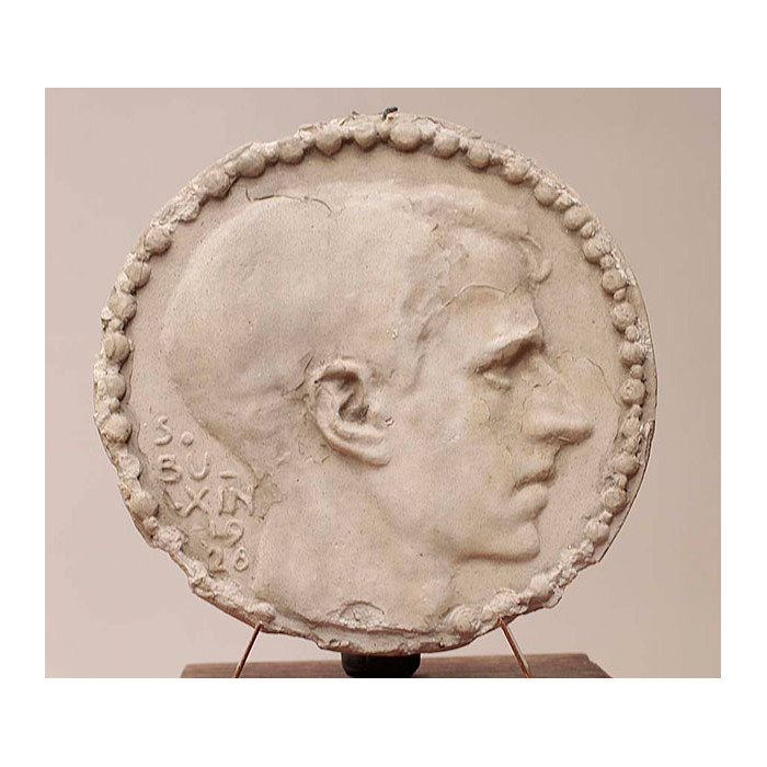 Médaille autoportrait 18 ans : plâtre