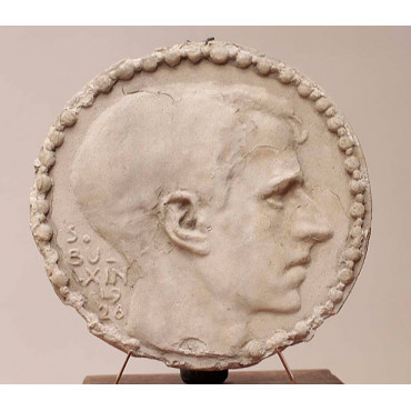 Médaille autoportrait 18 ans : plâtre
