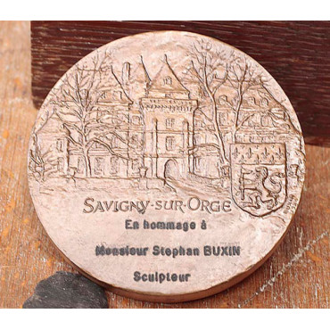 Médaille de Savigny sur Orge , Hommage à Monsieur Stephan Buxin Sculpteur